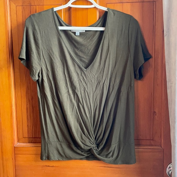 Gaze green knot blouse large - Picture 1 of 4